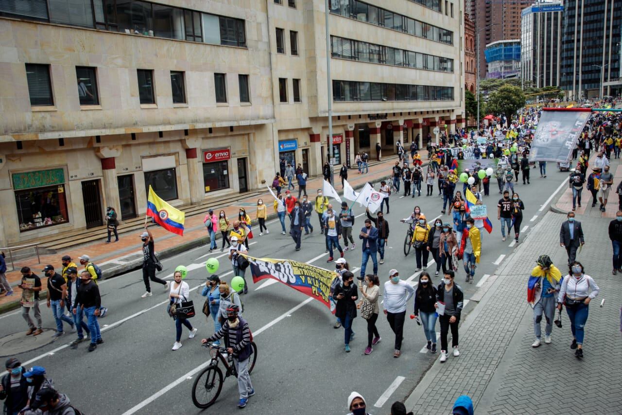 Paro Nacional movilización por la cra 7
