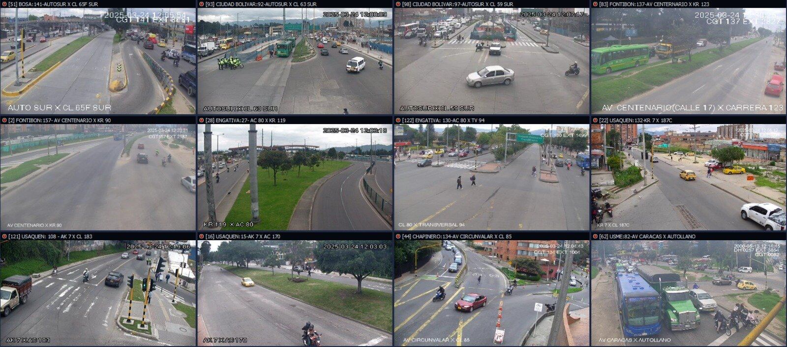 Así están los nueve principales corredores de acceso a Bogotá.