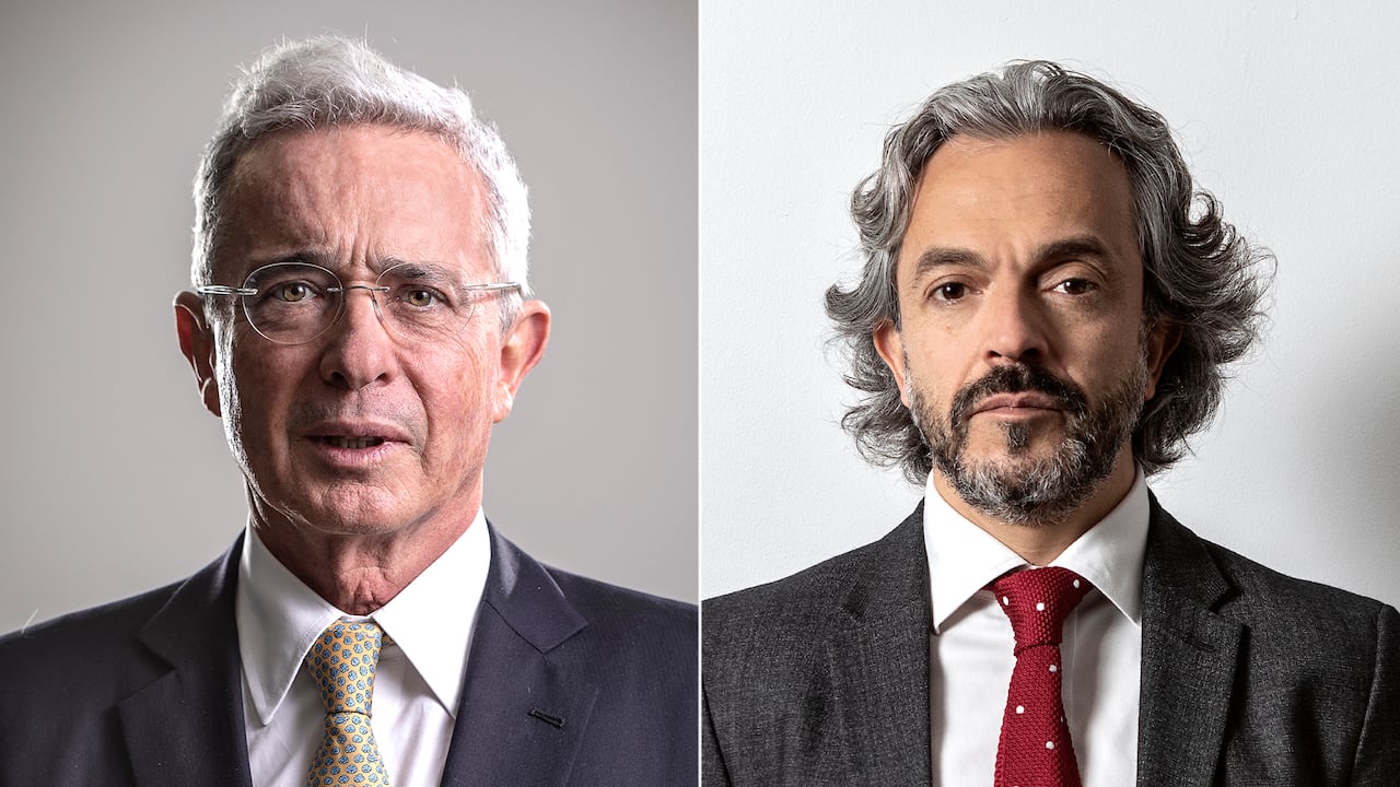 Álvaro Uribe y Juan Daniel Oviedo.