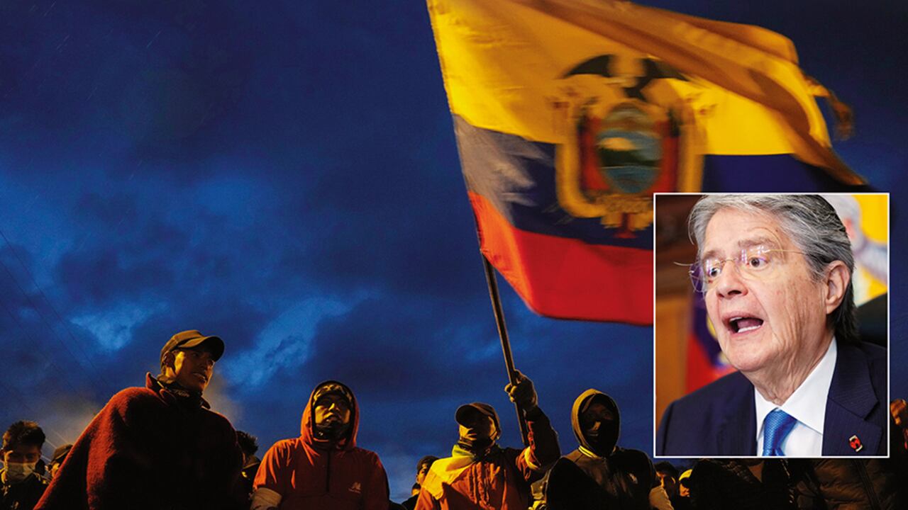 Guillermo Lasso enfrentó unas revueltas violentas que dejaron seis muertos y más de 600 heridos. Muchos creen que, más que un clamor popular, detrás hay una compleja estrategia política.