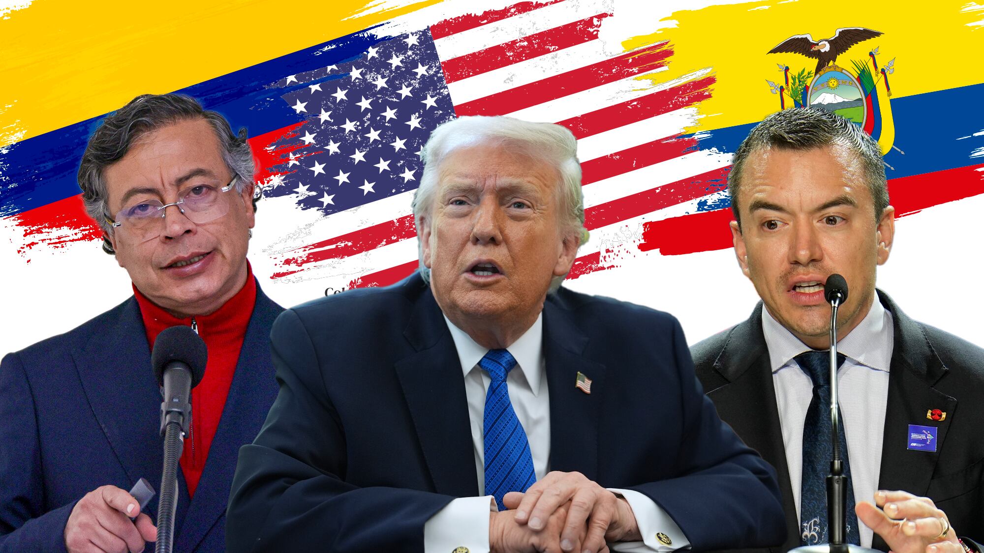 Gustavo Petro, Donald Trump Daniel Noboa