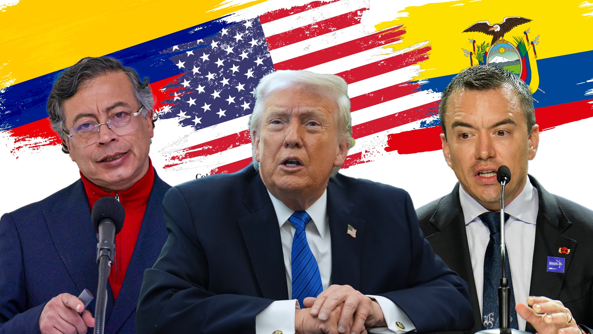 Gustavo Petro, Donald Trump Daniel Noboa