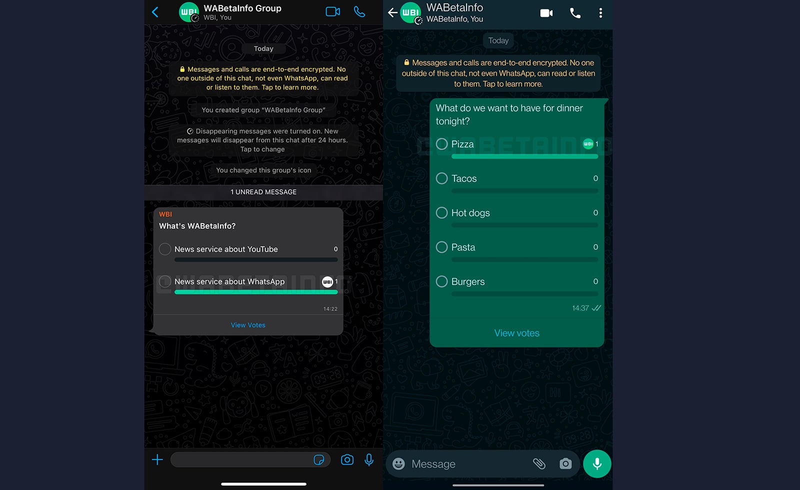WhatsApp dejará crear encuestas en los chats grupales.