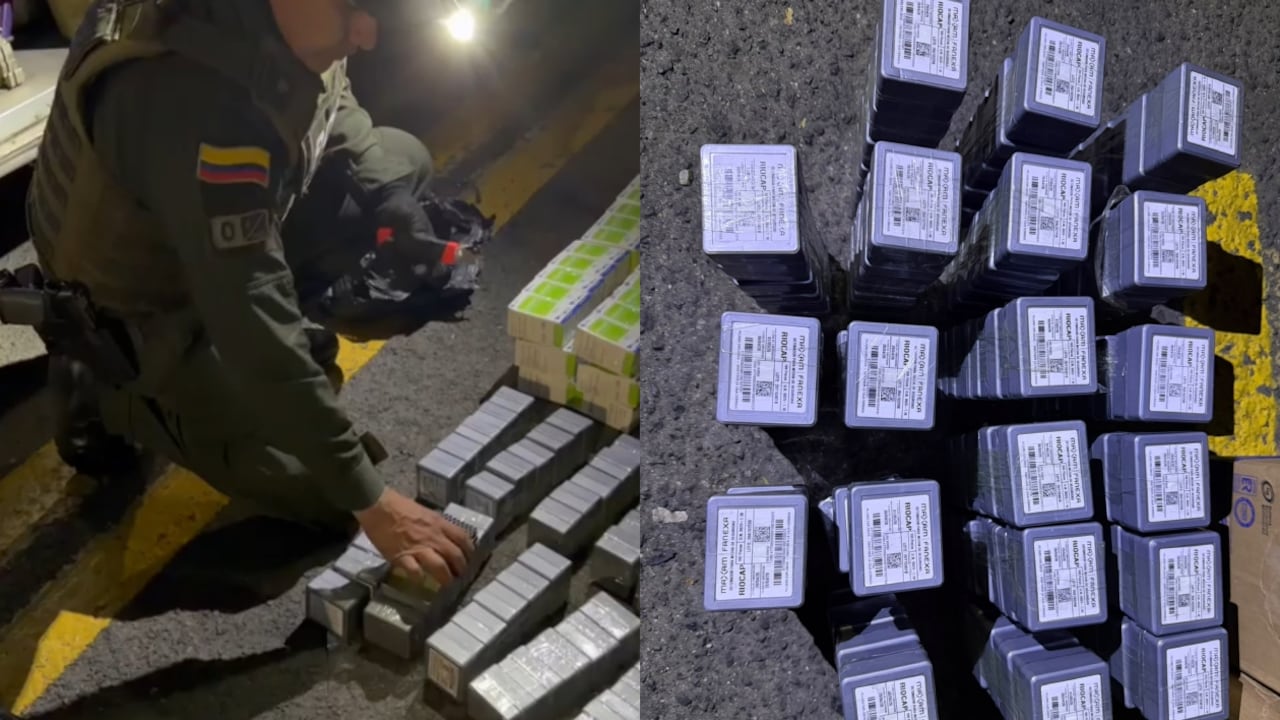 El bus que recorría la vía entre Ipiales y Medellín llevaba casi 300 frascos de ketamina, 3.000 pastillas de rivotril y 1.000 dispositivos que activan cargas explosivas.
