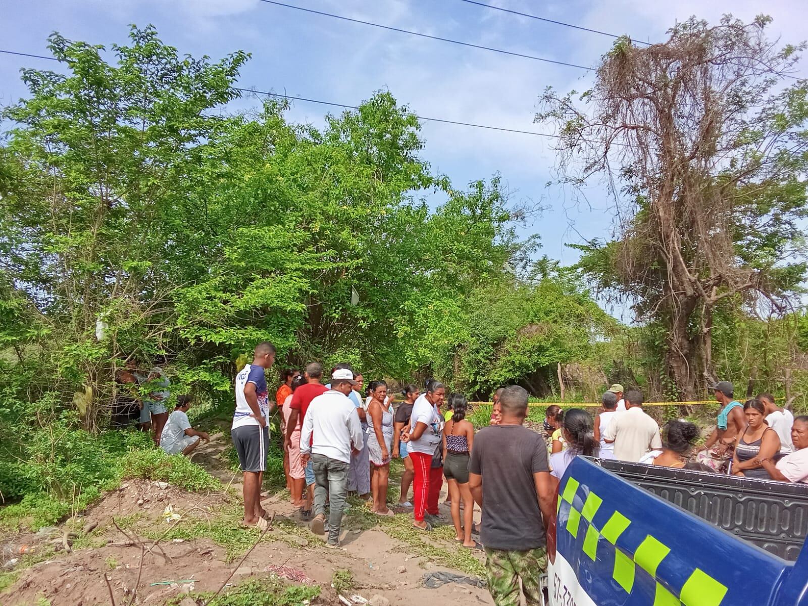 Lugar donde hallaron el cuerpo sin vida de la mujer.