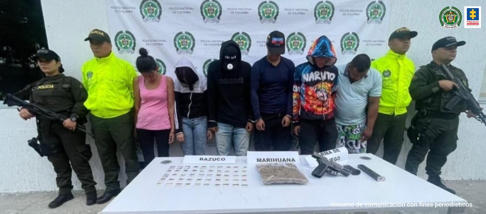 Cayó banda que comercializaba marihuana y bazuco en Ansermanuevo, Valle.