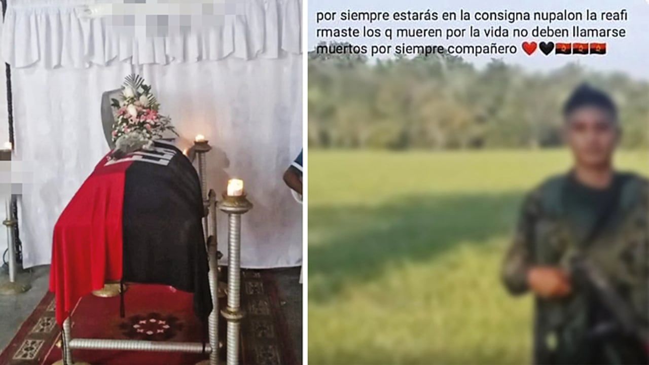 En un video se ve cómo el ELN puso su bandera en el ataúd de Andrés. El menor fue reclutado para pagar “servicio” durante dos años.