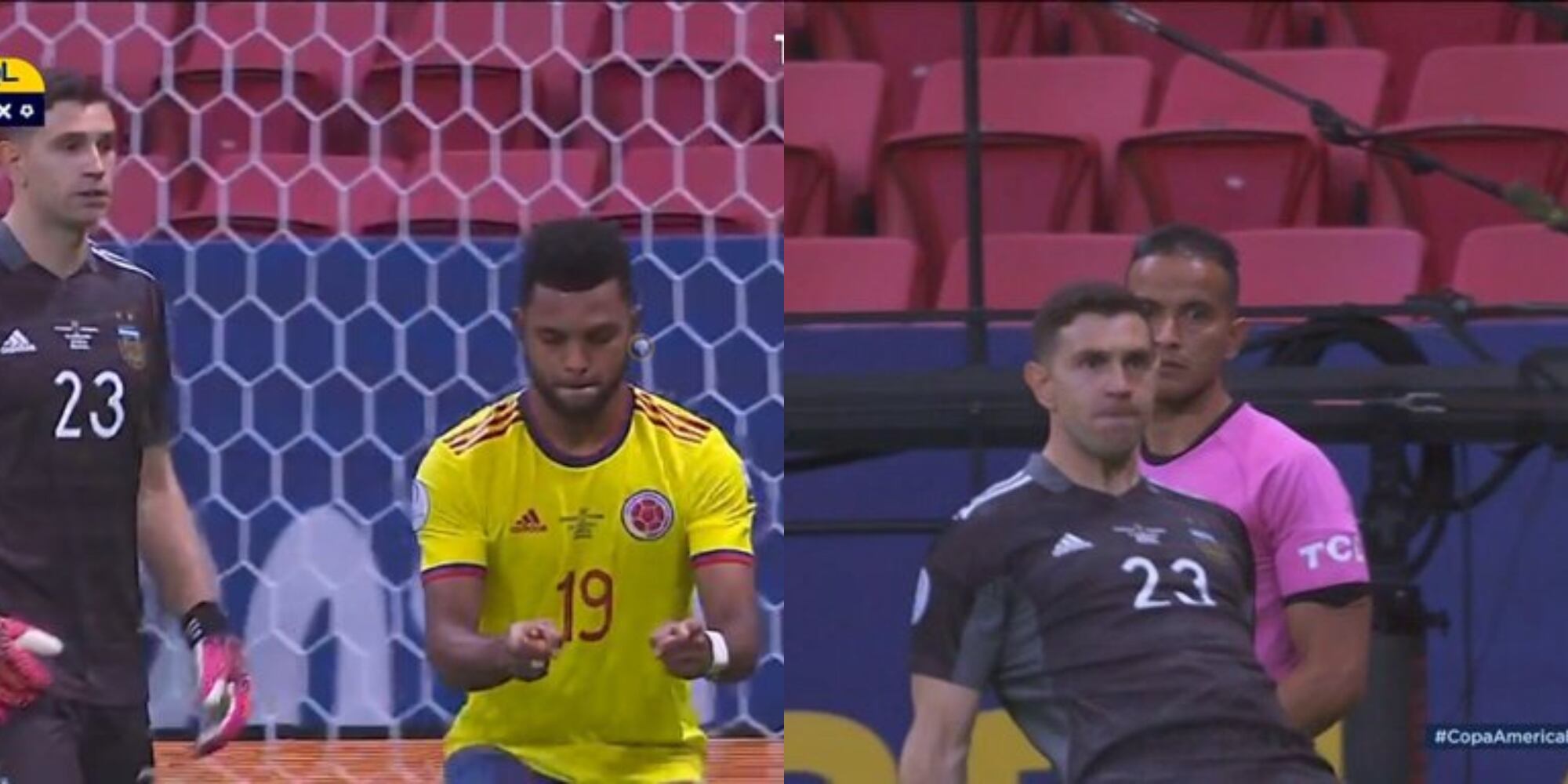 Emiliano Martínez y Miguel Ángel Borja