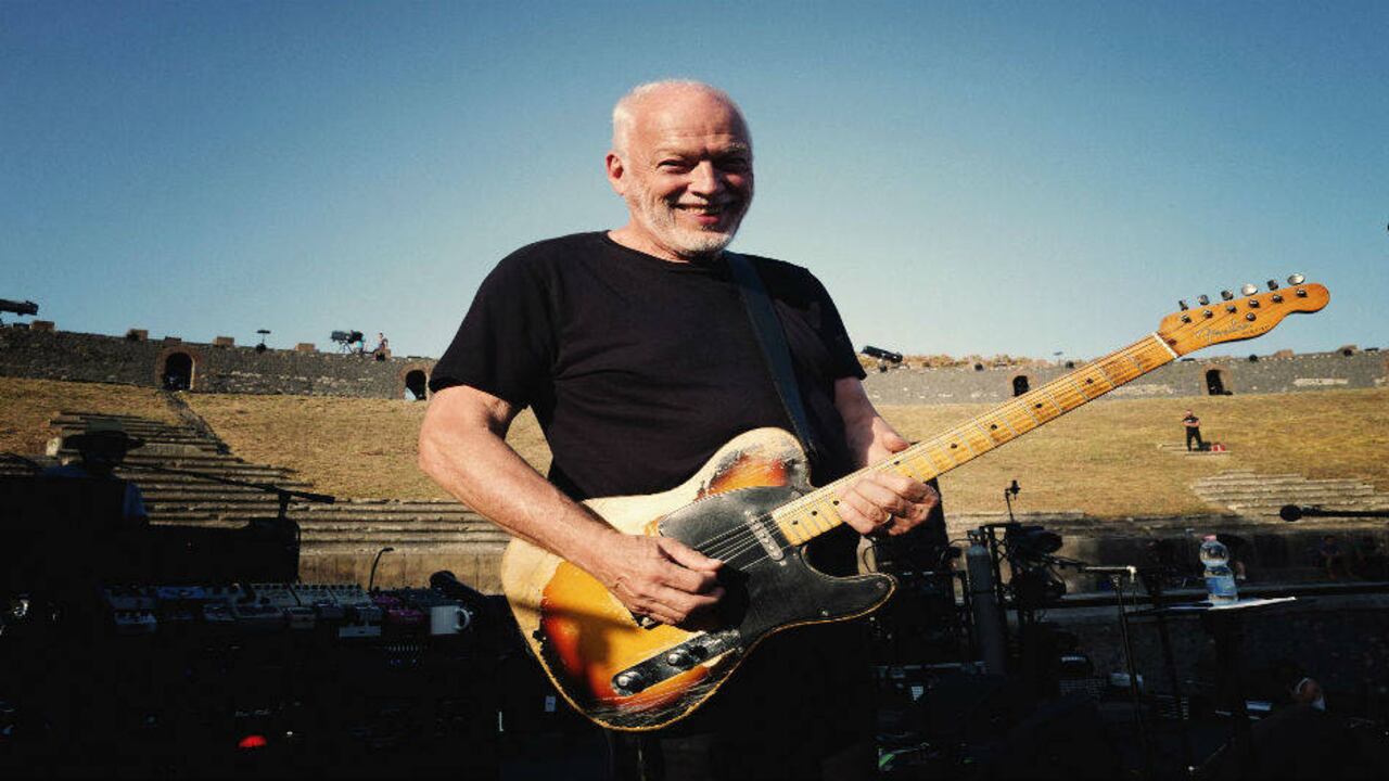 David Gilmour, 45 años después, en su regreso triunfal a Pompeya. Foto: Sarah Lee