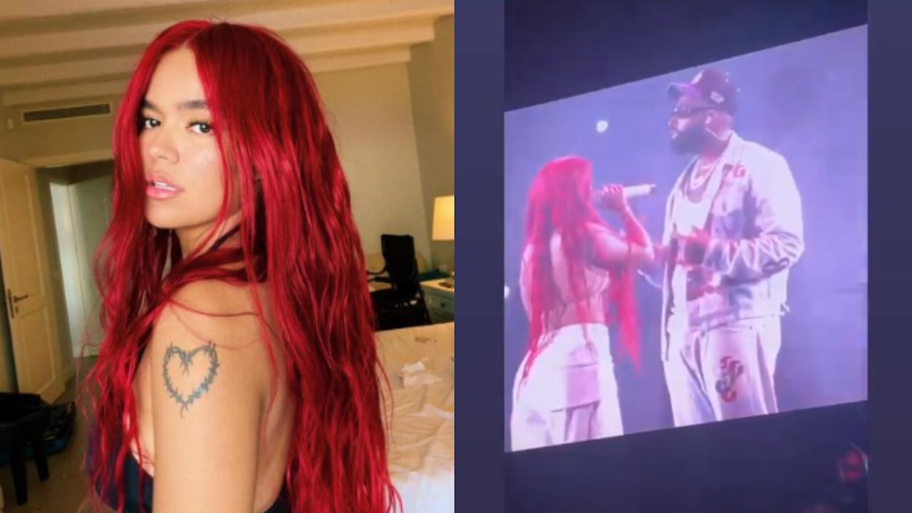 Karol G sorprendió a los más de 15.000 espectadores presentes en el Coliseo de Puerto Rico durante el concierto del rapero Eladio Carrión.