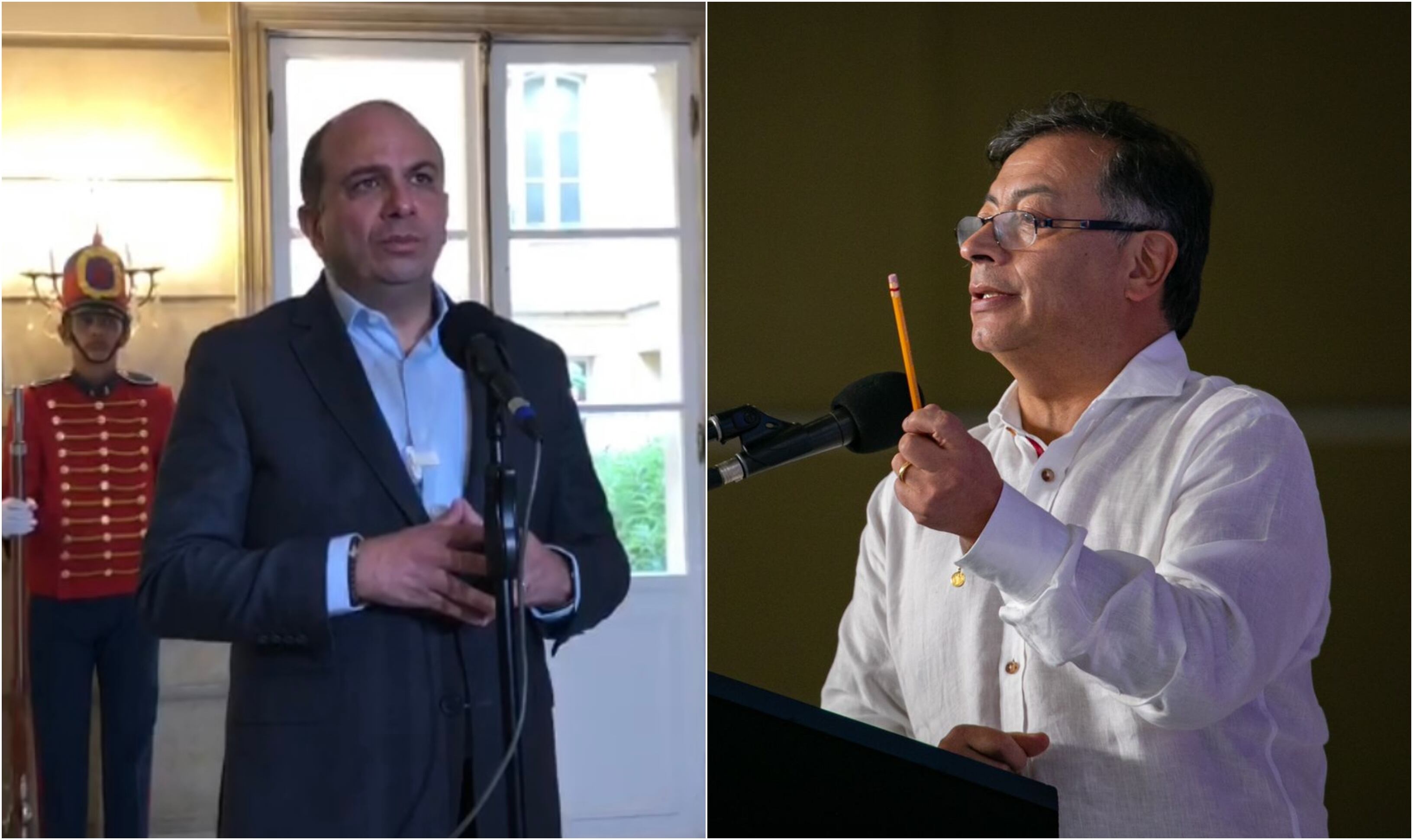 Defensor del Pueblo Carlos Camargo y el presidente Gustavo Petro