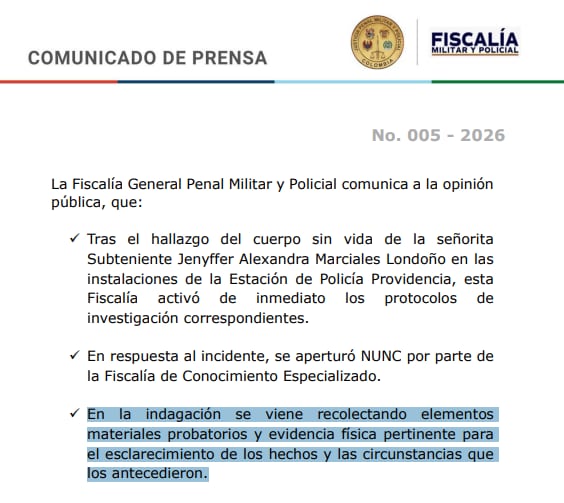 Justicia Penal Militar sobre caso de Comandante de Policía de Providencia.
