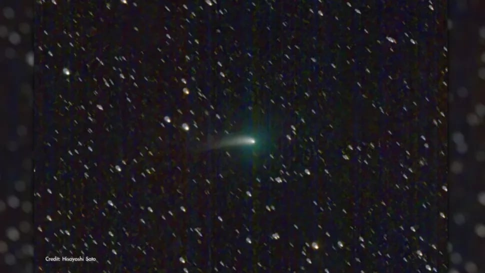 El Cometa 2022 E3 (ZTF) cuenta con un brillo intenso de color verde.