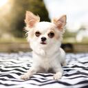 Portrait of a cute chihuahua puppy looking at the camera