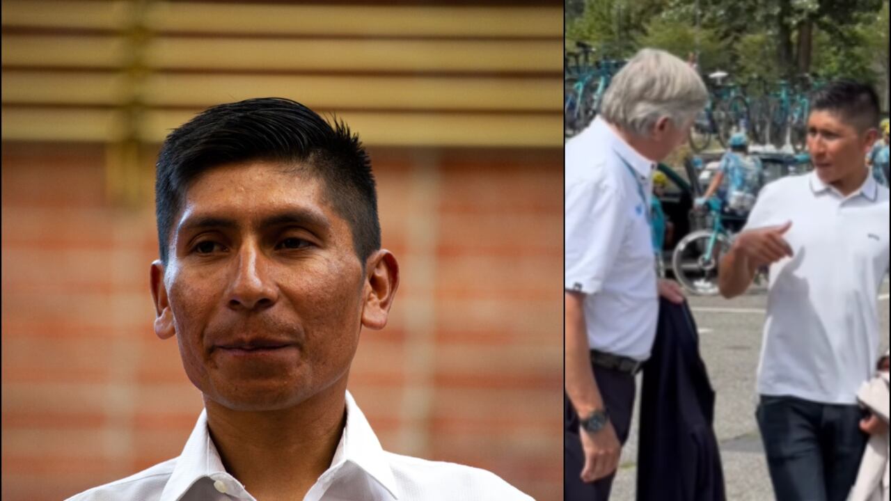 Nairo Quintana reunido en la Vuelta a España con algunos de los dueños más importantes de los equipos