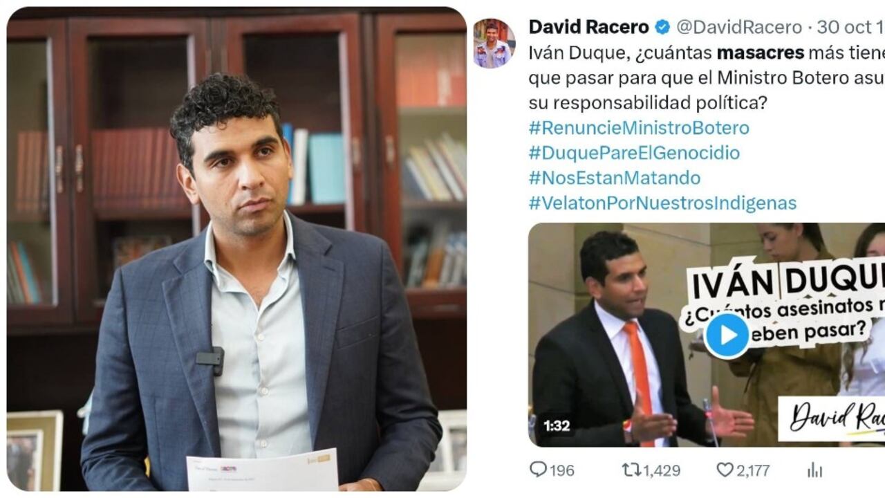 Desde que llegó Gustavo Petro a la Casa de Nariño, David Racero no volvió a condenar las masacres en Colombia.