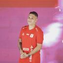 Juan Fernando Quintero en su presentación como nuevo mediocampista del América de Cali.