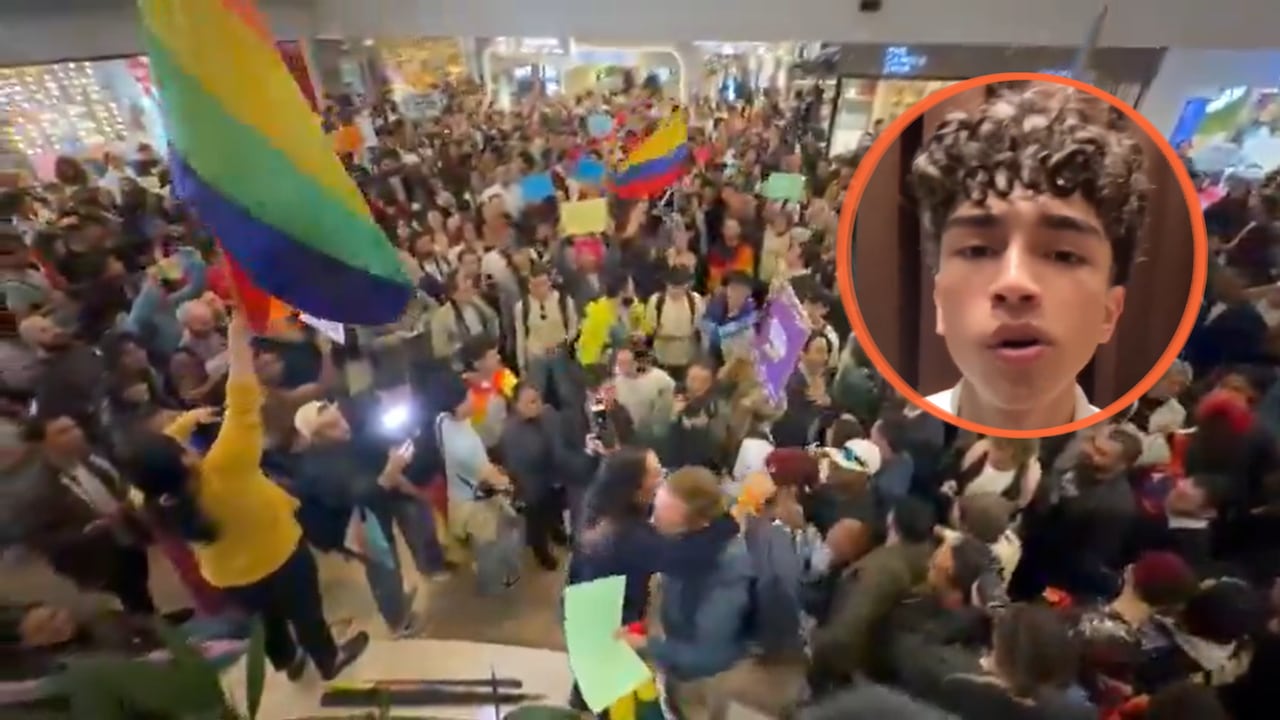 Besatón en el Centro Comercial Andino.