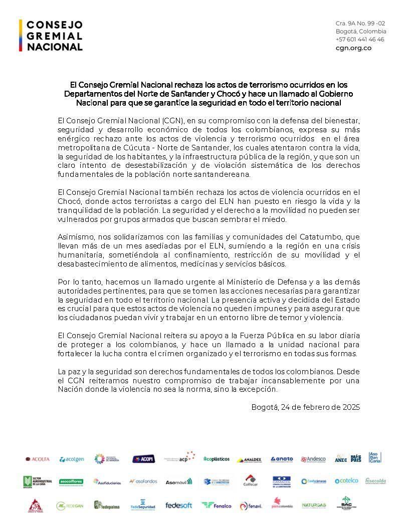 Comunicado Consejo Gremial