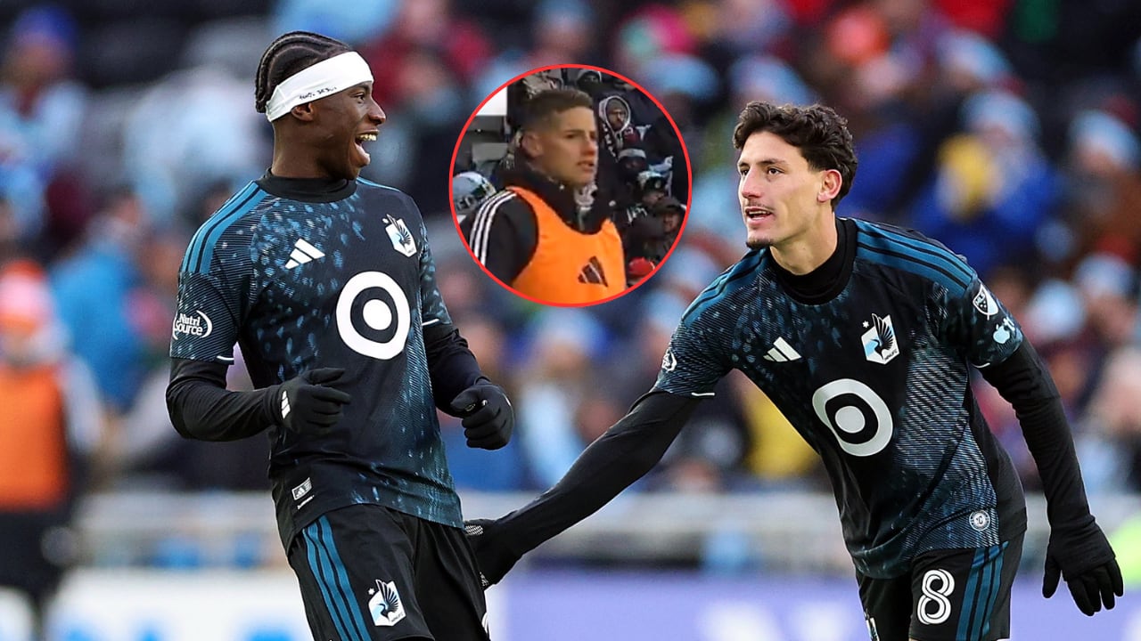 James Rodríguez fue suplente con Minnesota United ante Cincinnati en una helada jornada.