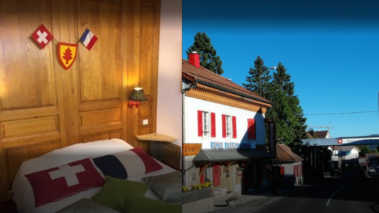 La suite nupcial tiene una cama que pertenece a ambas naciones, justo por su ubicación.