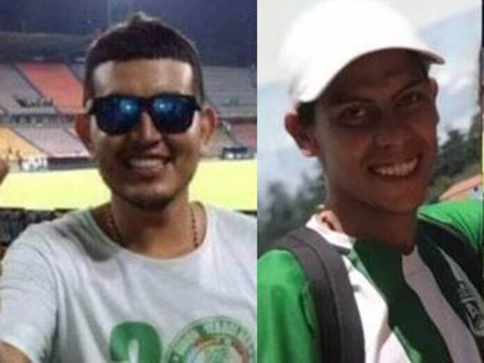 Óscar David Quintero, de 23 años, y Alex Mauricio Almeida Reyes, de 26 años, son las víctimas.