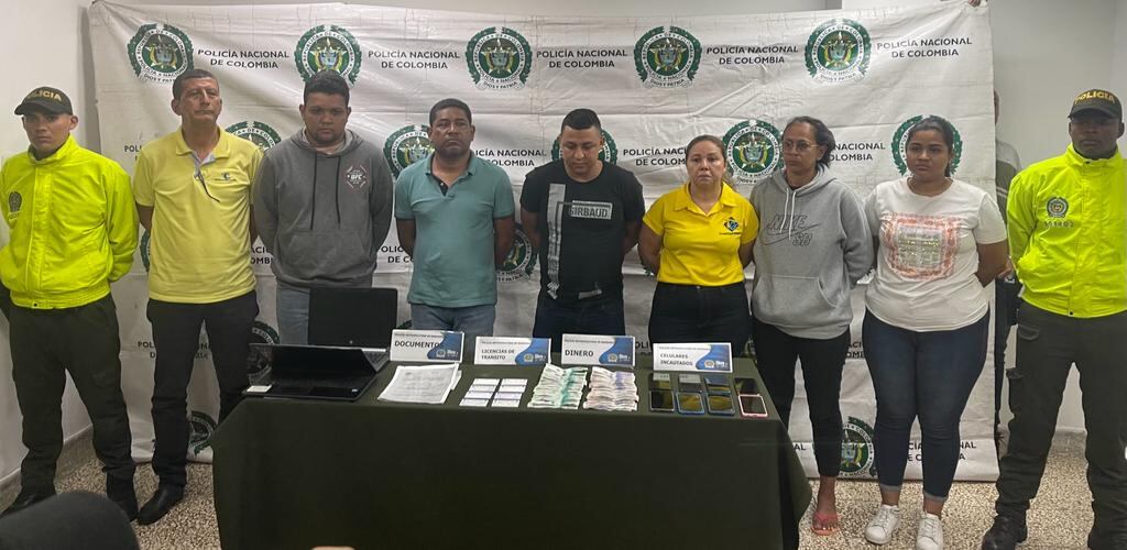 'Los genéricos', banda delincuencial desmantelada en Barranquilla. Foto: Policía Metropolitana de Barranquilla.