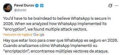 Las declaraciones del creador de Telegram reavivaron las dudas sobre el sistema de protección de la aplicación.