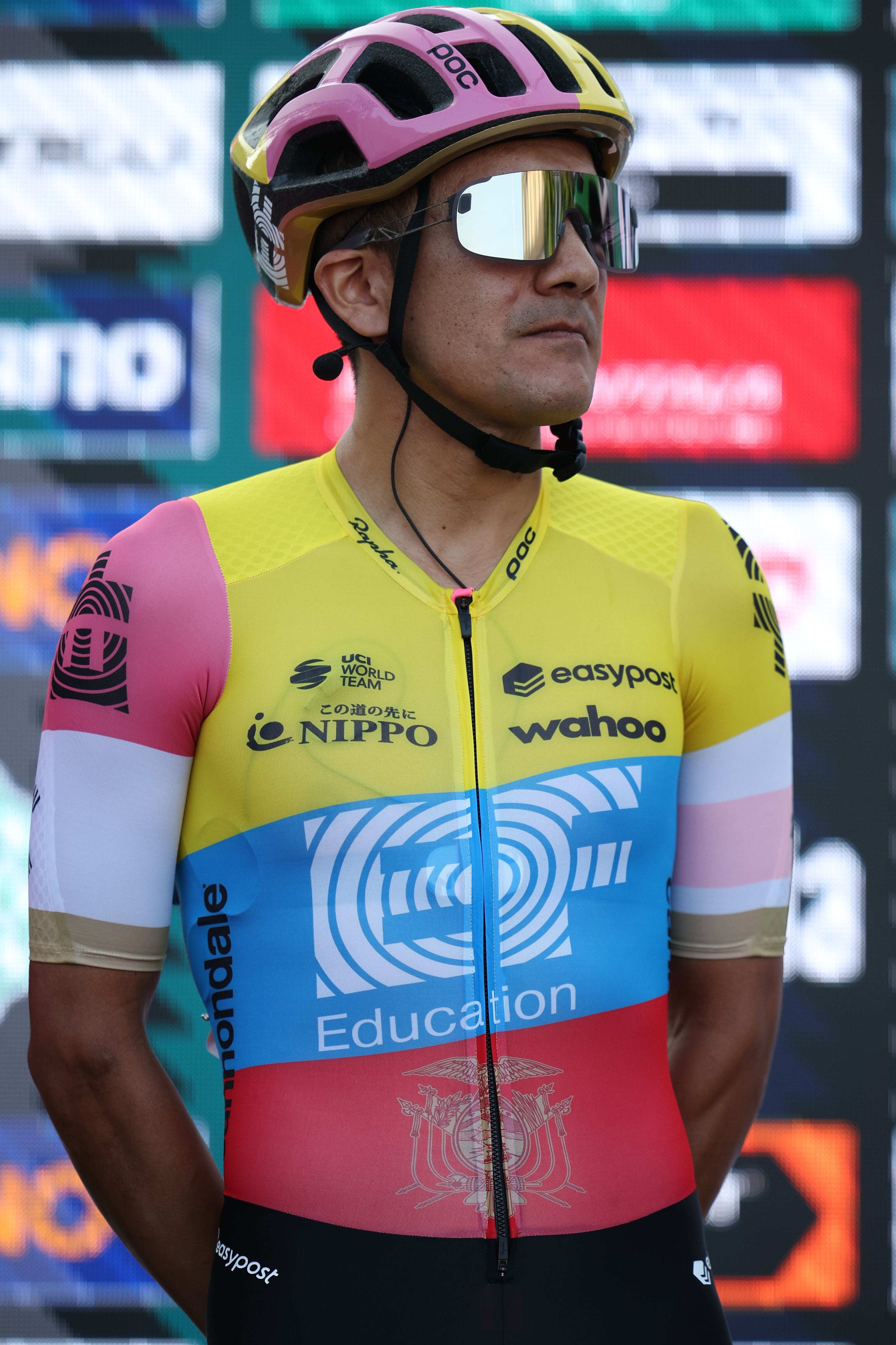 Richard Carapaz, líder del Education First.