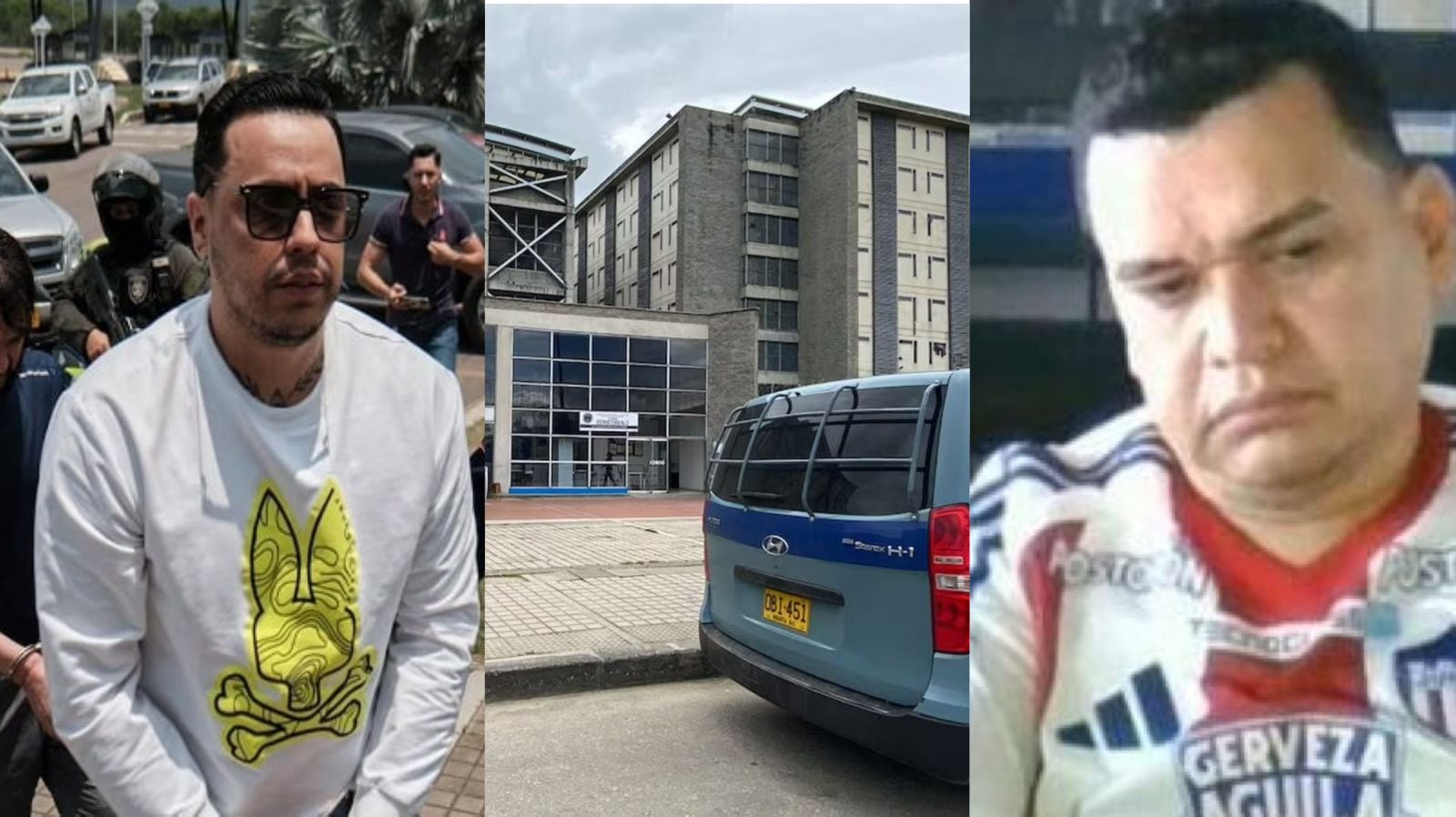 Jorge Eliecer Díaz Collazos, alias Castor, máximo cabecilla de Los Costeños, cárcel La Picota de Bogotá, y Digno Palomino, jefe de Los Pepes.