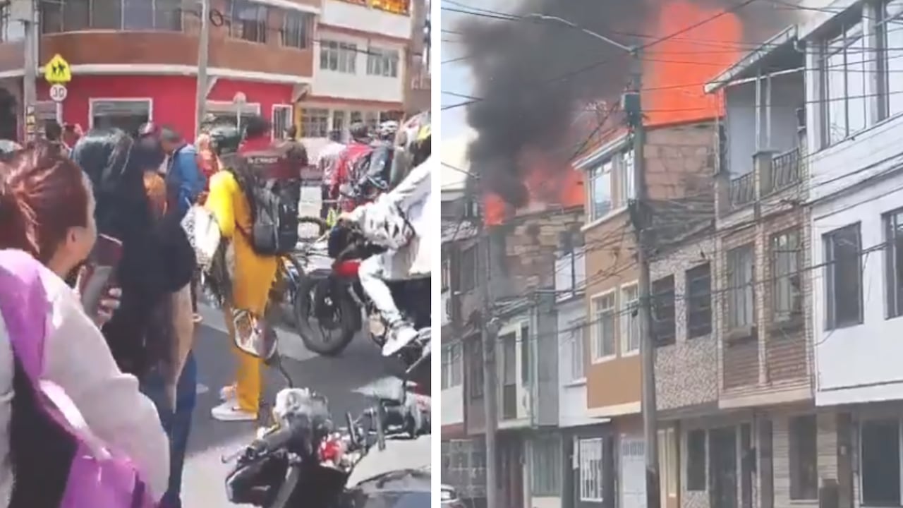 Incendio en una vivienda de Puente Aranda, Bogotá en la tarde del martes 29 de septiembre