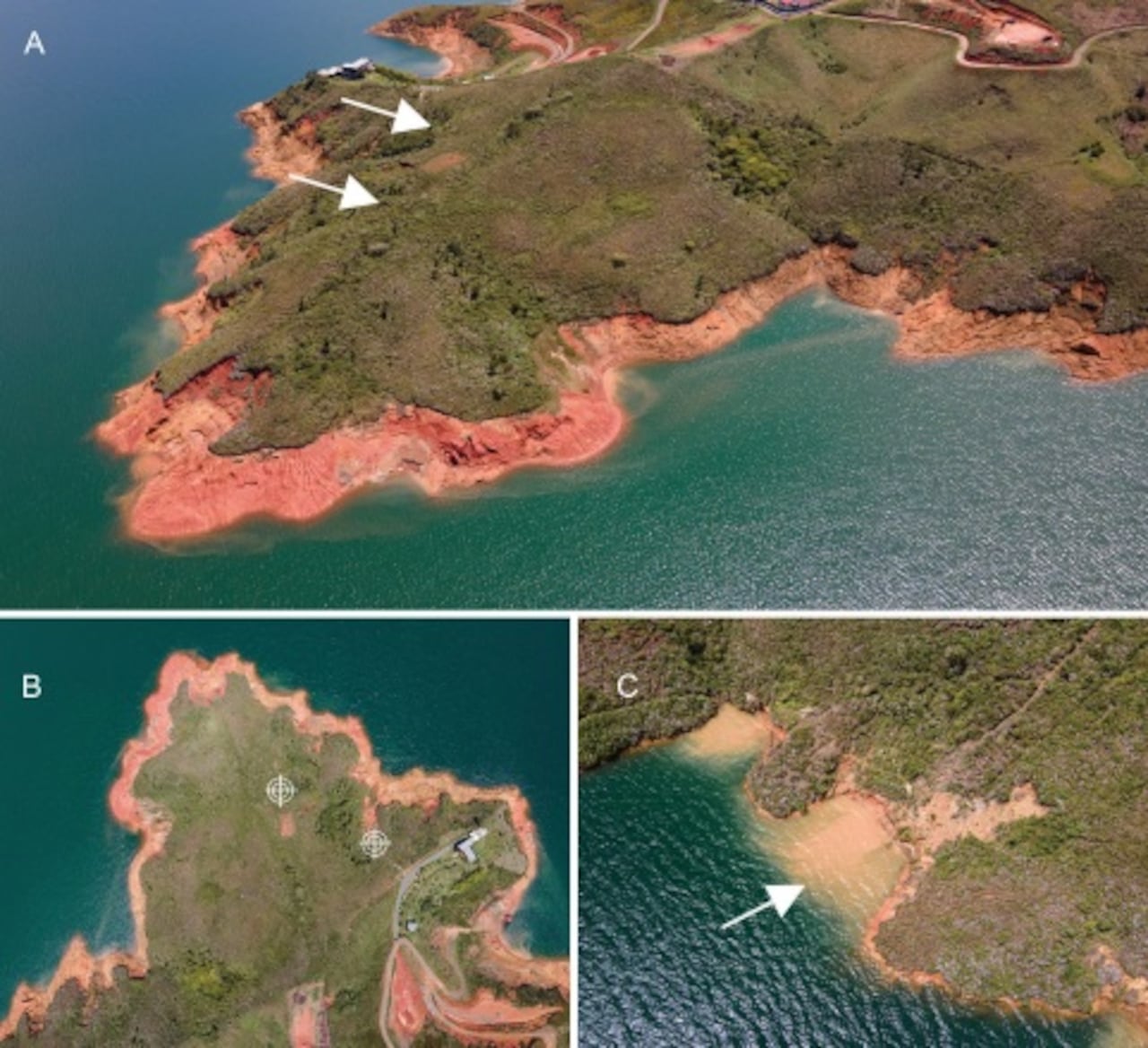 Imágenes aéreas del terreno donde fueron encontradas las dos especies de orquídeas.