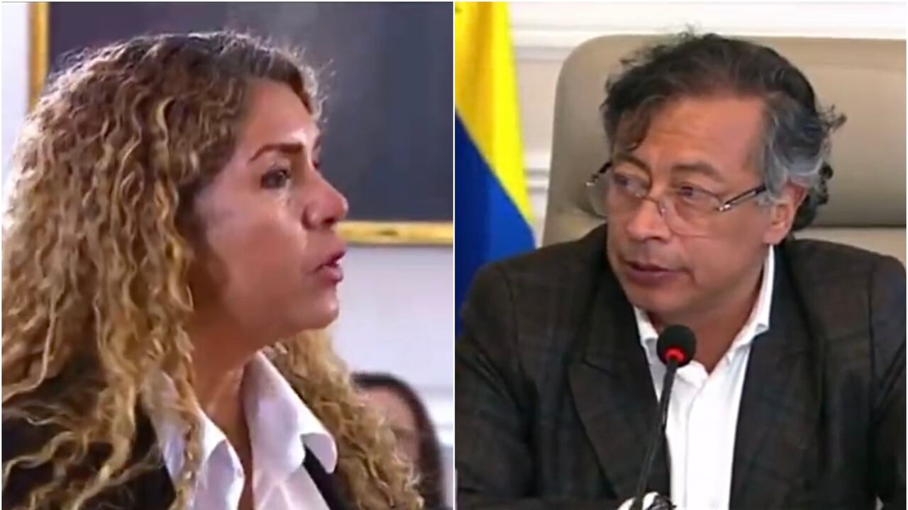 La representante de Fecode y Gustavo Petro.