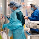 Atención pacientes covid-19. (AP Photo/Seth Wenig, File)