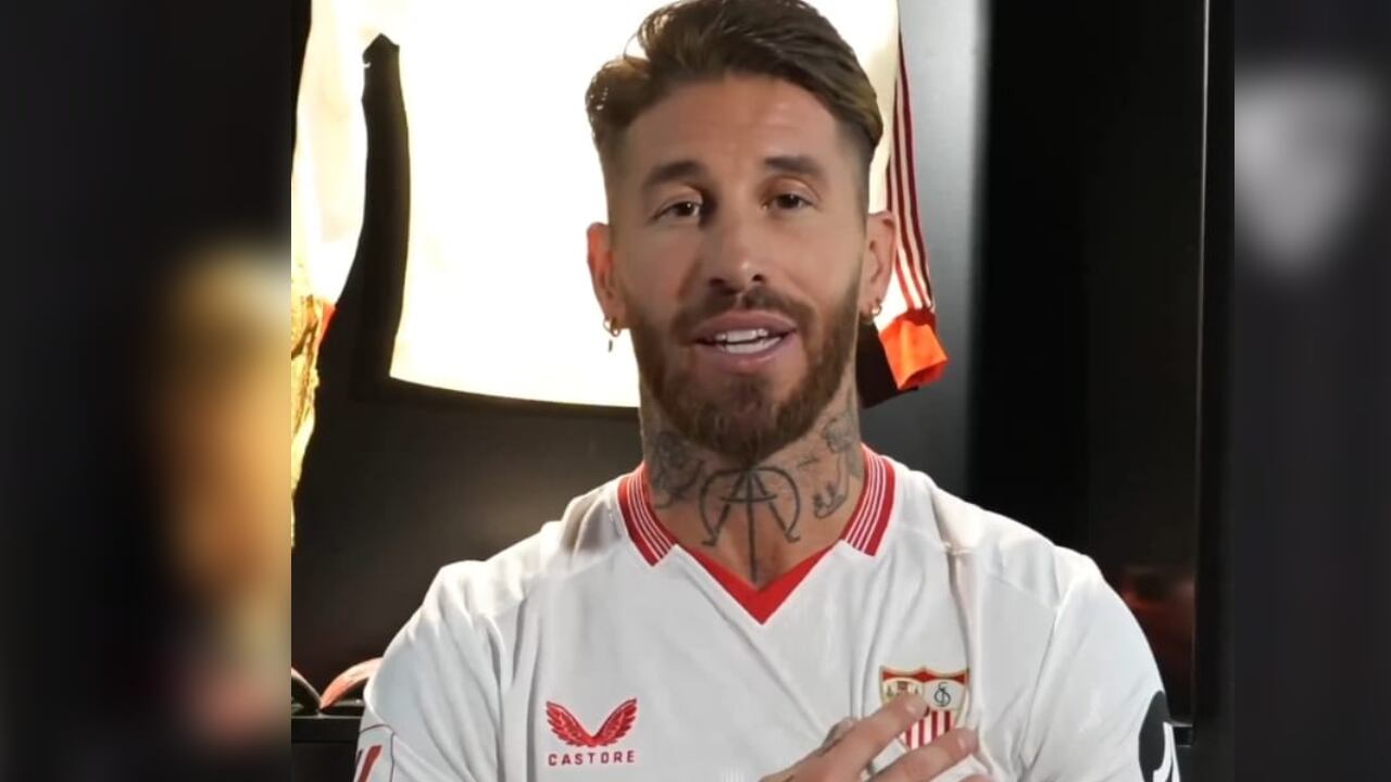 Sergio Ramos habló por primera vez con la camiseta del Sevilla.