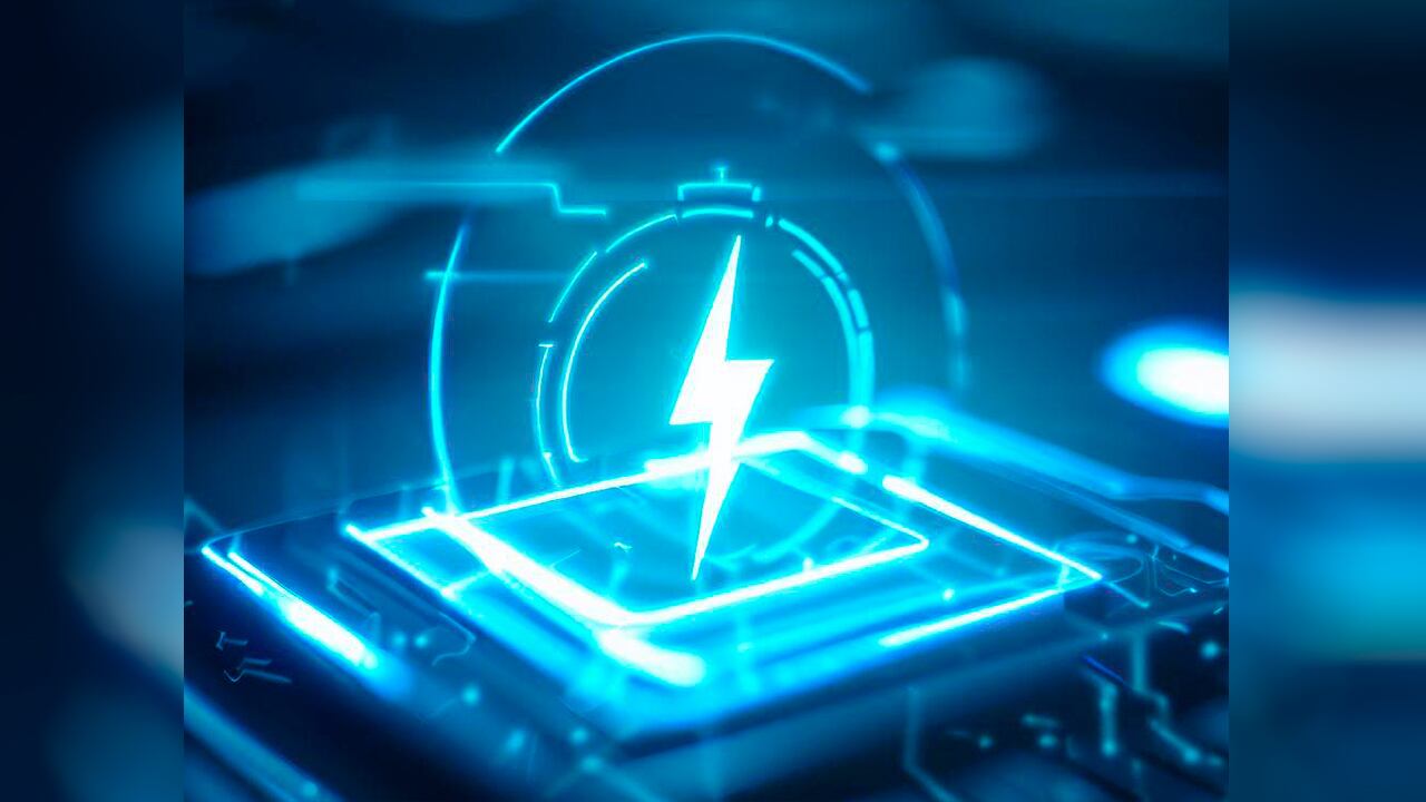 Carga de energía con baterías.