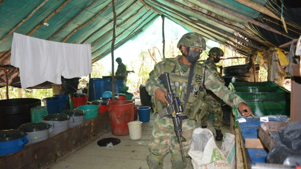 Ejército desmanteló un cristalizadero de cocaína perteneciente al Clan del Golfo, en Urabá