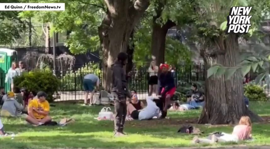 Ataque parque Manhattan. Captura de pantalla Twitter NYPost.