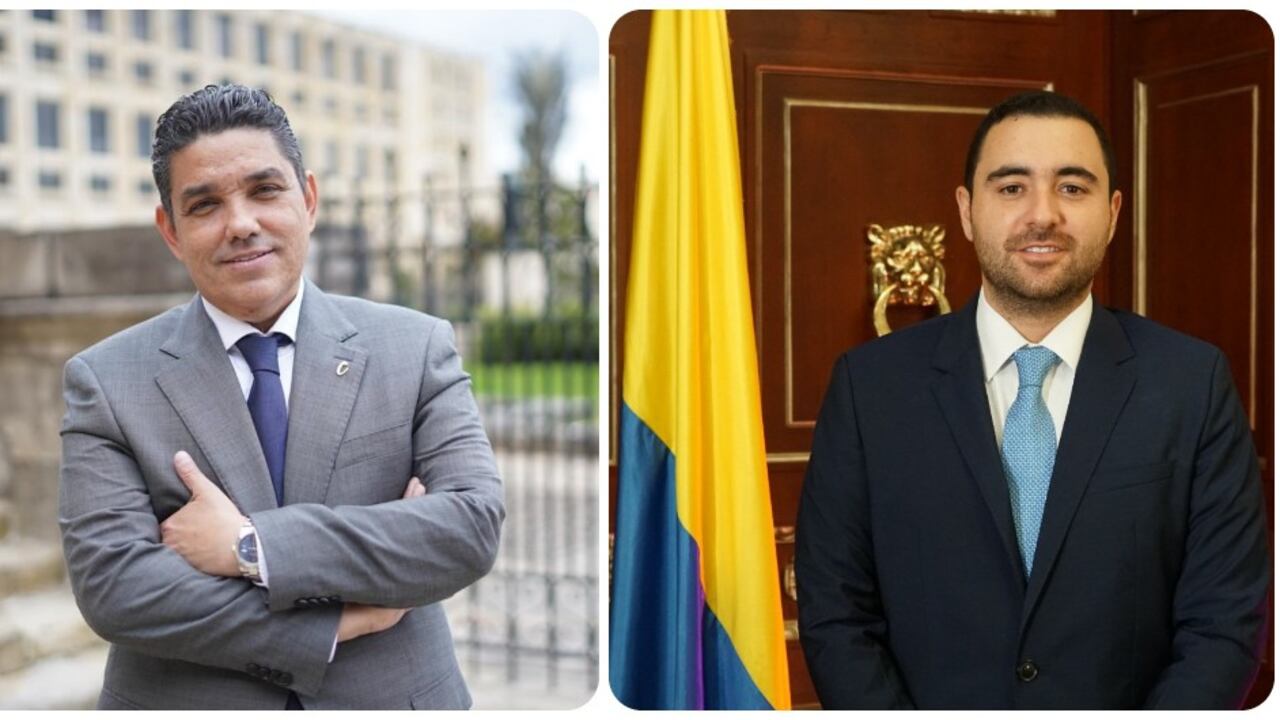 Jaime Luis Lacouture (secretario general de la Cámara) y Yamil Arana (representantes a la Cámara).