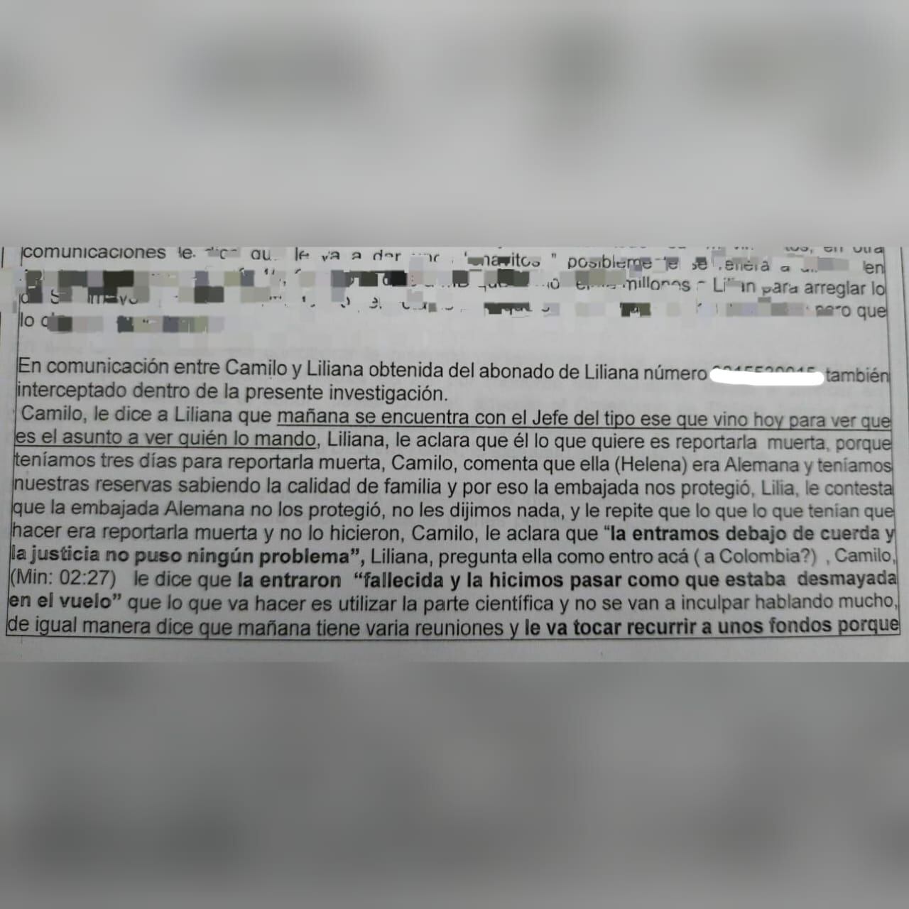 La Fiscalía intervino los teléfonos de Camilo Pinzón para investigar la muerte de Helena Laserna.