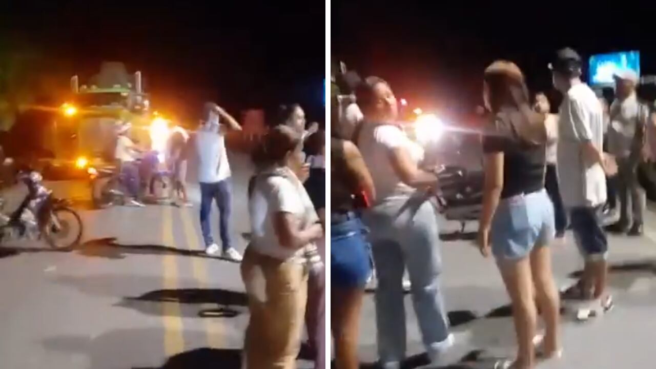 Se reportan bloqueos en la autopista Medellín - Bogotá.