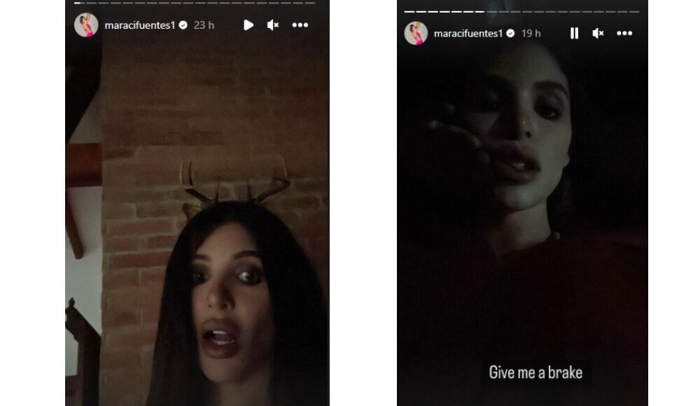 Contenidos de las historias de Mara Cifuentes, los cuales llamaron la atención de los seguidores.