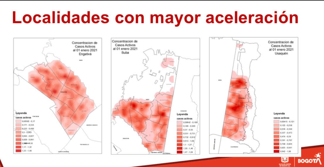 Localidades con mayor aceleración
