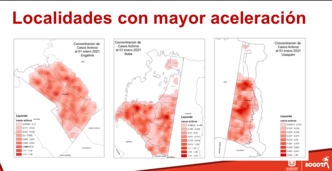 Localidades con mayor aceleración