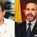 Manuel Villa Mejía, secretario de seguridad de Medellín, y el presidente Abelardo De La Espriella.