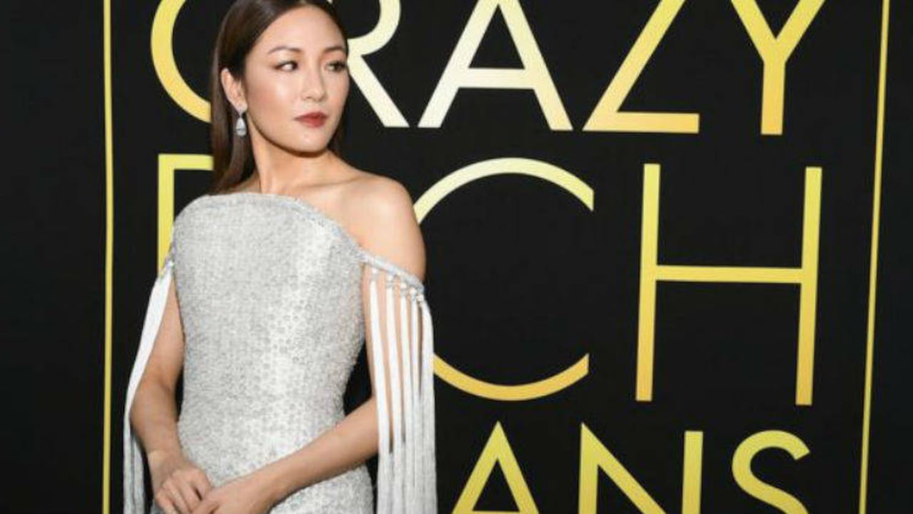 La actriz Constance Wu durante el estreno de la película "Crazy Rich Asians" en California.