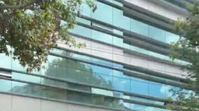 Domiciliarios de Rappi realizan manifestación en la sede de la empresa en la ciudad de Bogotá