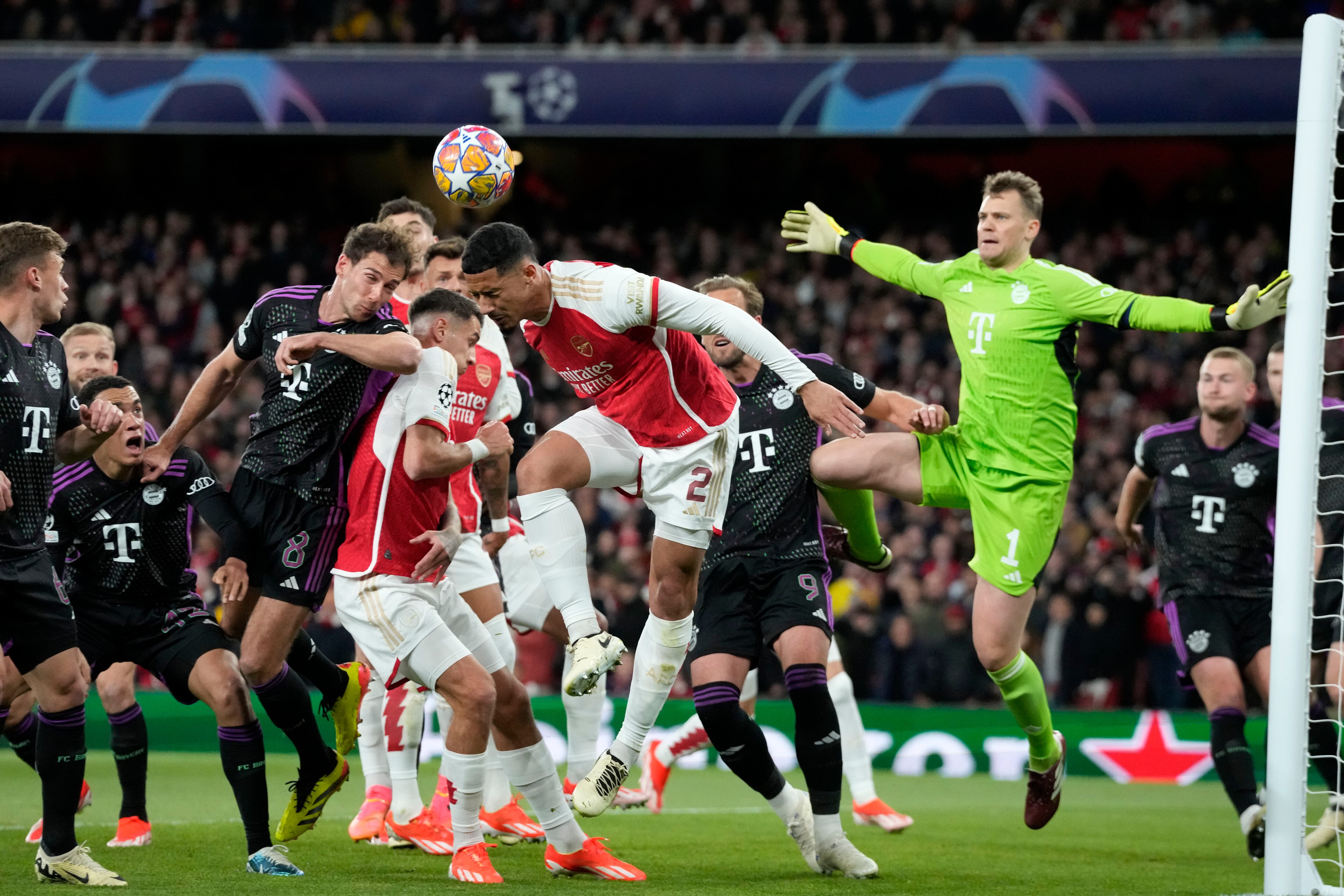 Champions League partido de ida cuartos de final entre Arsenal y Bayer