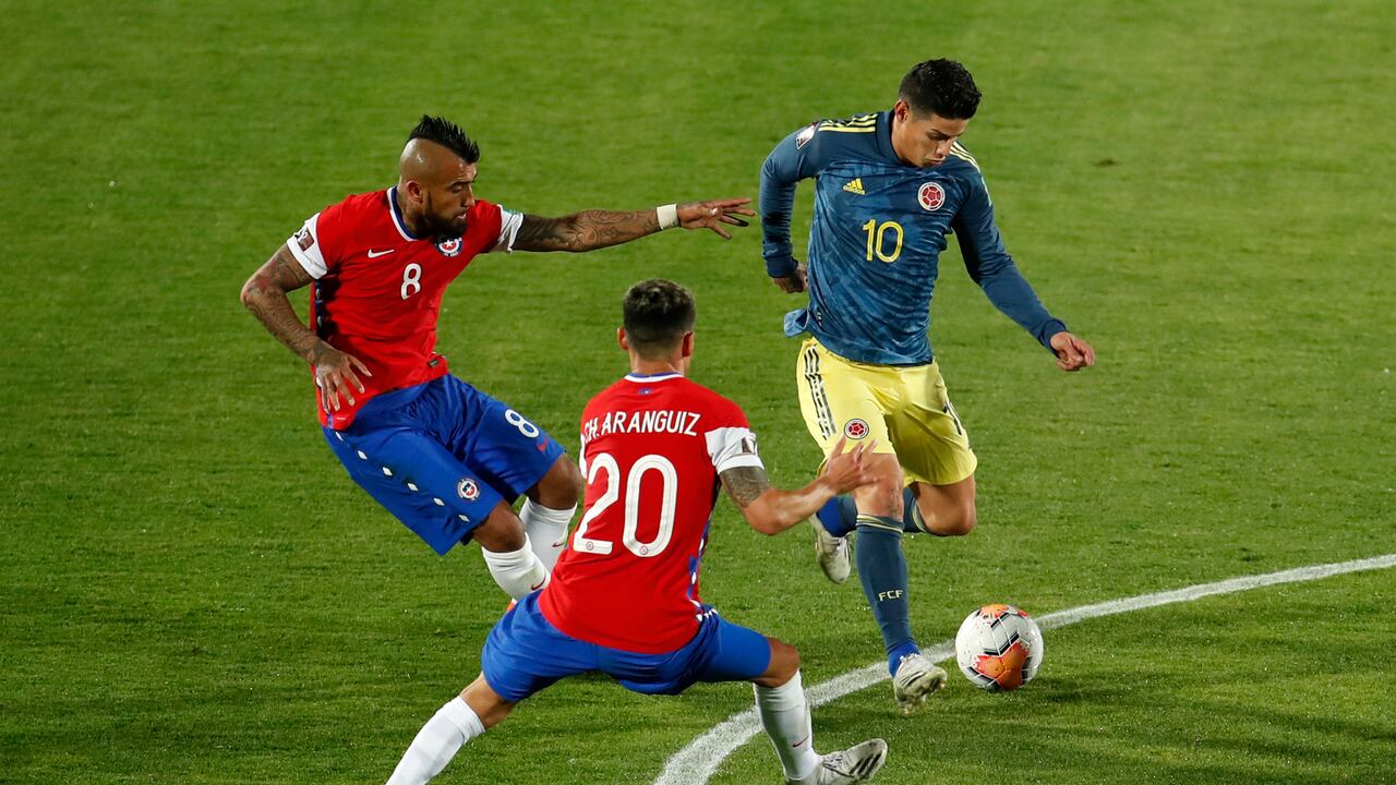 Chile vs. Colombia, juego por la eliminatoria suramericana a Qatar 2022.