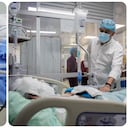 El registrador Alexander Vega, estuvo visitando las funcionarias heridas por el incendio provocado en la sede de Gamarra (Cesar).